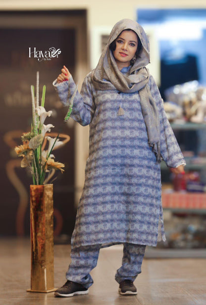 2 Pc Blue Khadar Suit
