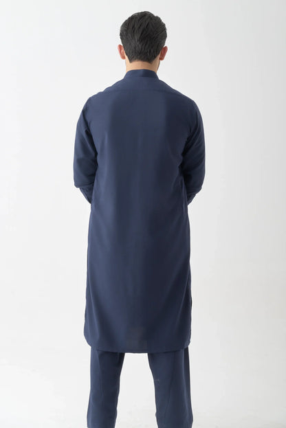 Navy Blue Traditional Shalwar Kameez