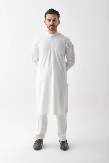Stylish White Shalwar Kameez